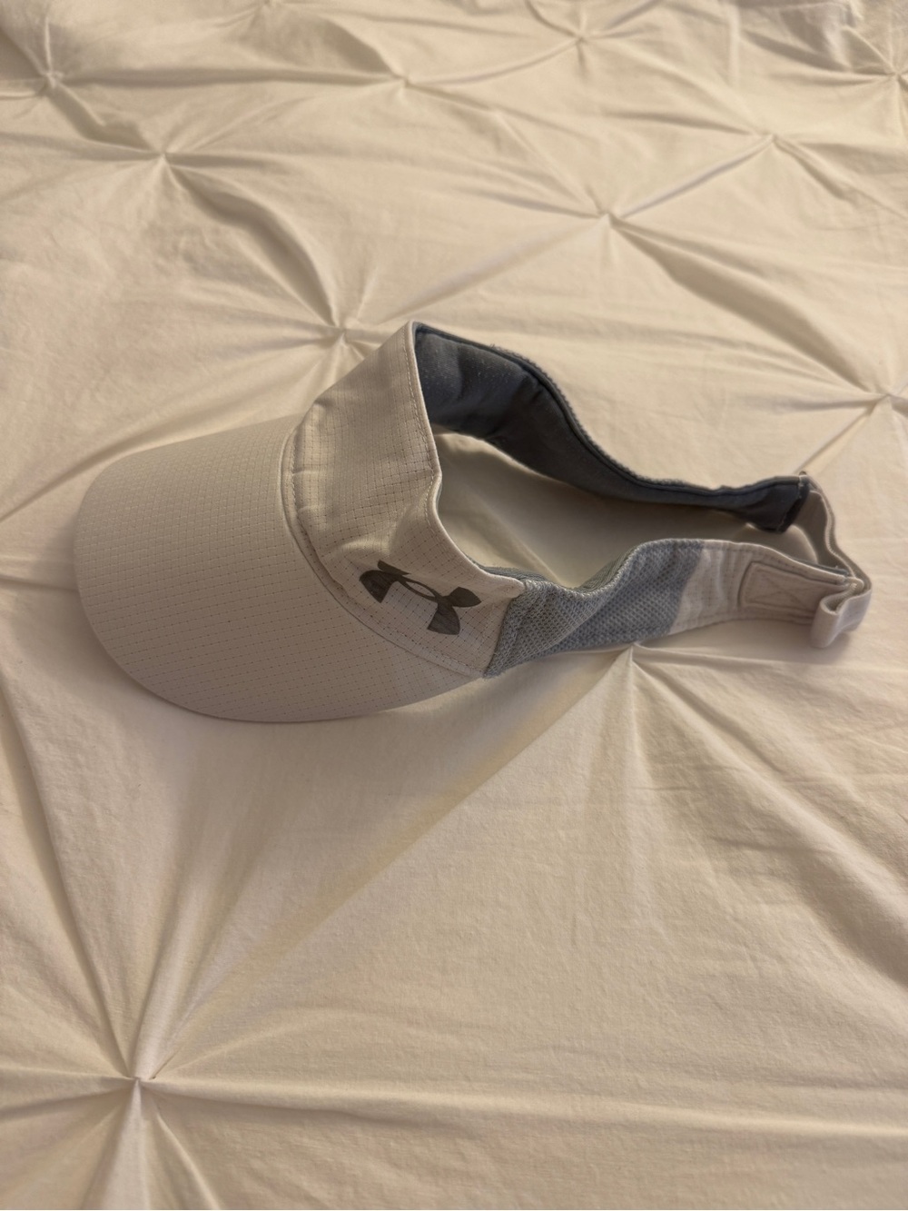 Under Armour White and Gray Performance Visor with Logo